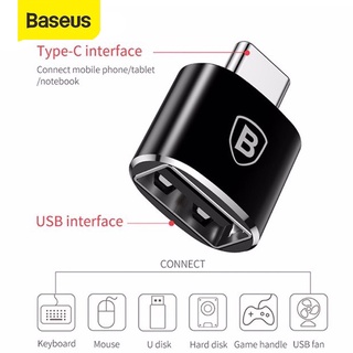 Đầu chuyển BASEUS OTG  Type C sang USB  ( Adapter Converter Type C Male to USB Female )
