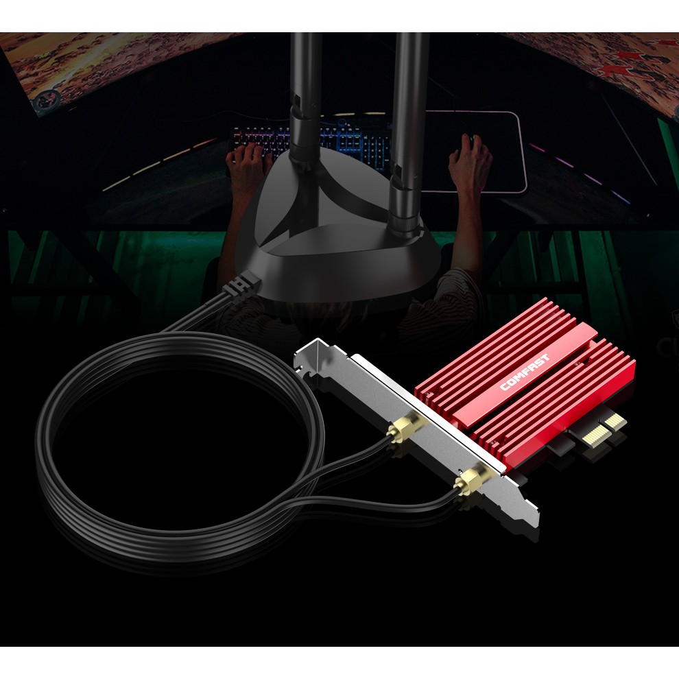 Card wifi không dây 3000mbps Wi-Fi6 có Bluetooth 5.0 Intel Ax200 Plus 802.11ax 2.4g / 5ghz | BigBuy360 - bigbuy360.vn