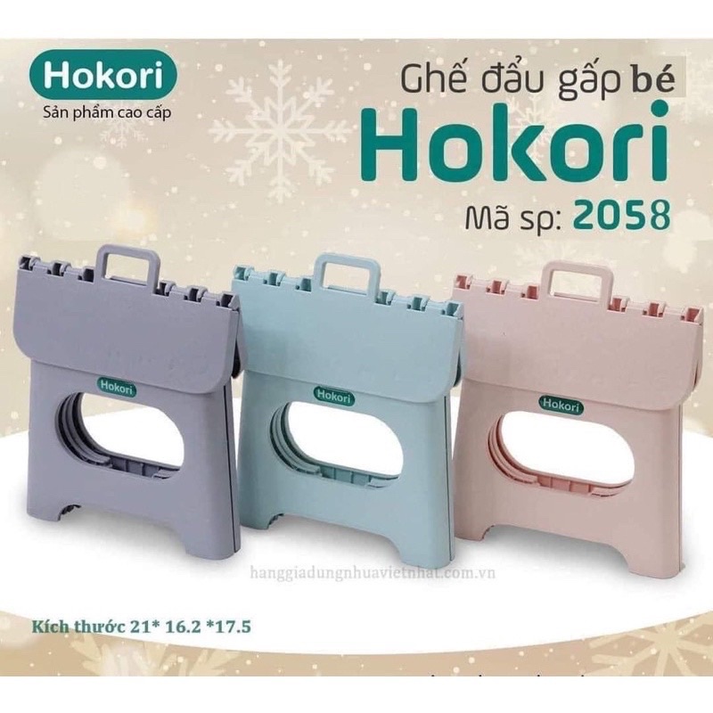 Ghế Gấp Gọn Hokori Nhựa Việt Nhật Mẫu Mới, Ghế Xếp Lùn, Ghế Đẩu Tiết Kiệm Không Gian