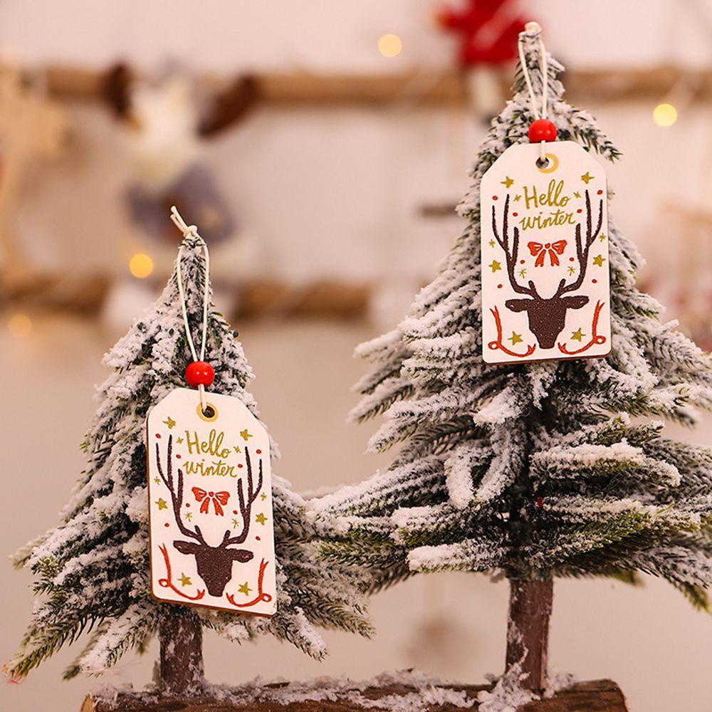 Bộ 2 Phụ Kiện Treo Trang Trí Cây Thông Giáng Sinh Năm Mới Hình Người Tuyết / Tuần Lộc /