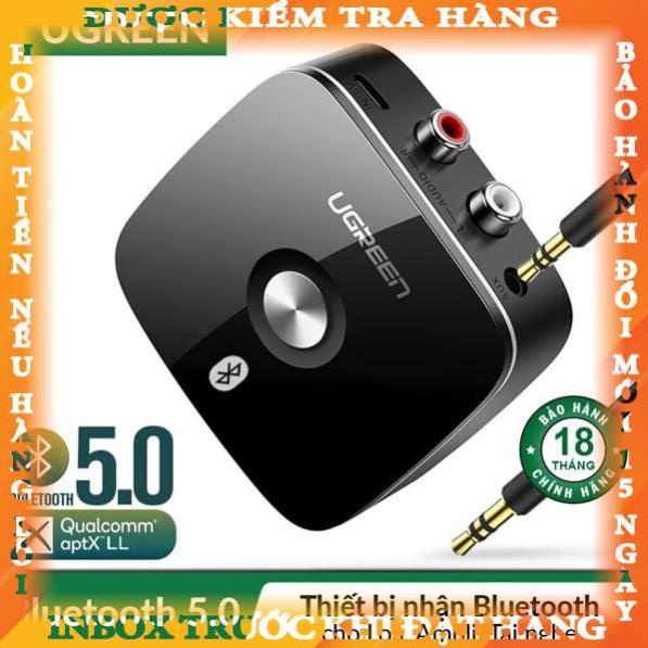 Thiết bị nhận Bluetooth 5.0/5.1 cho Loa, Amply Ugreen 40759, APTX HD Chính Hãng CM106 angthuy