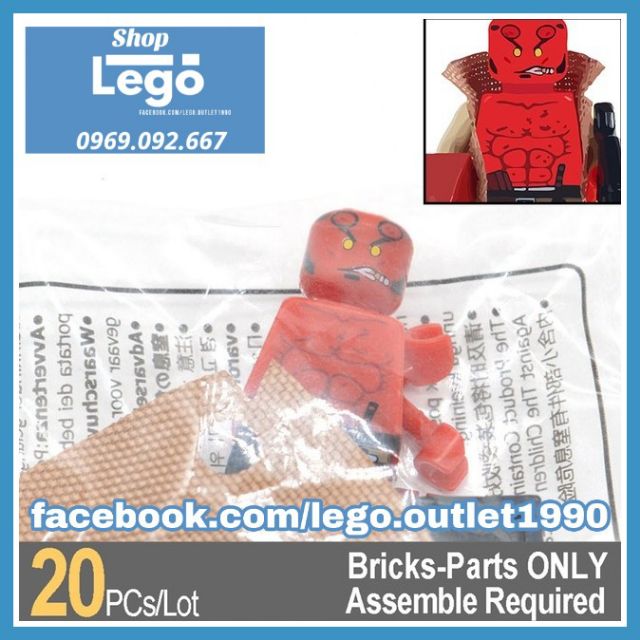 Xếp hình Hellboy con trai của Quỷ Lego Minifigures wm439 wm6020