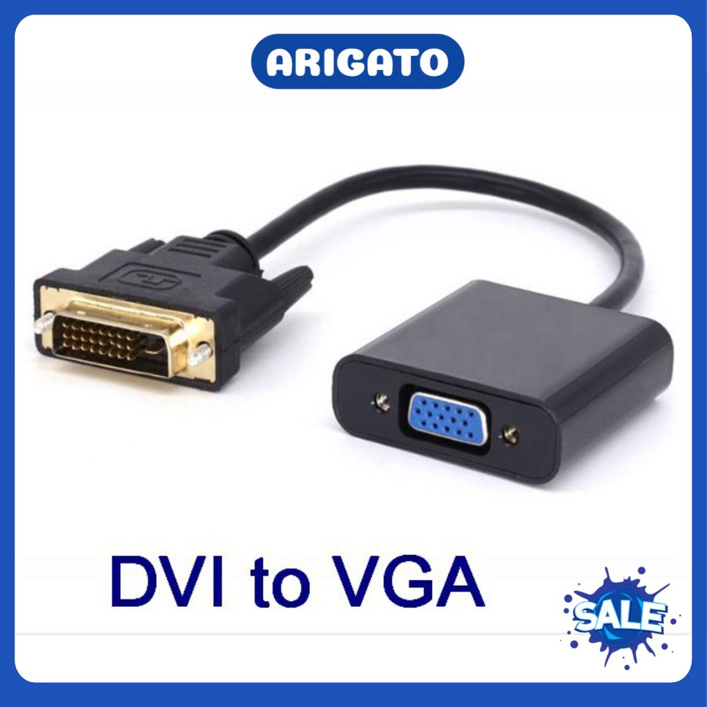 Cáp chuyển đổi DVI to VGA (24+1) Có IC - Dây DVI to DVI HDMI to DVI 1.5M giá rẻ ARIGATO