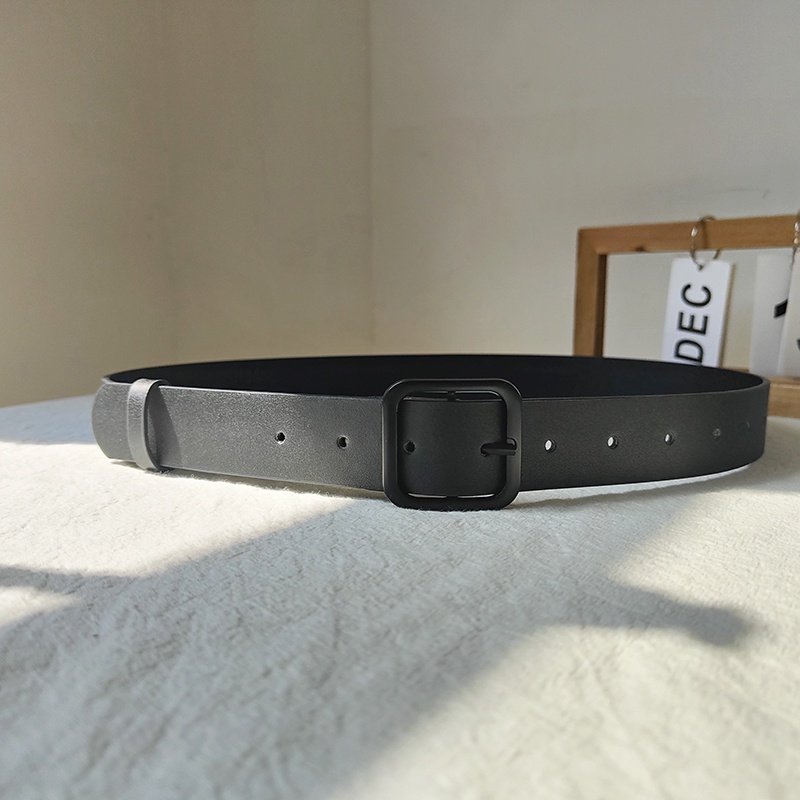 Thắt Lưng Màu Đen Kiểu hip-hop Hàn Quốc Cá Tính Cho Nam