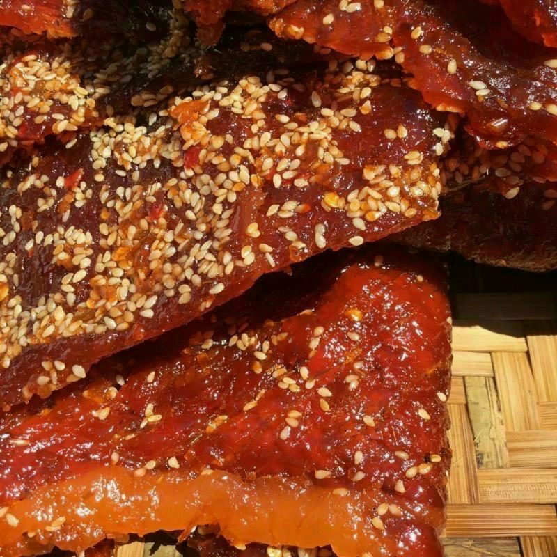 Khô Thịt Nai Tẩm Mè Lon300gr,  Hàng ngon nhà làm