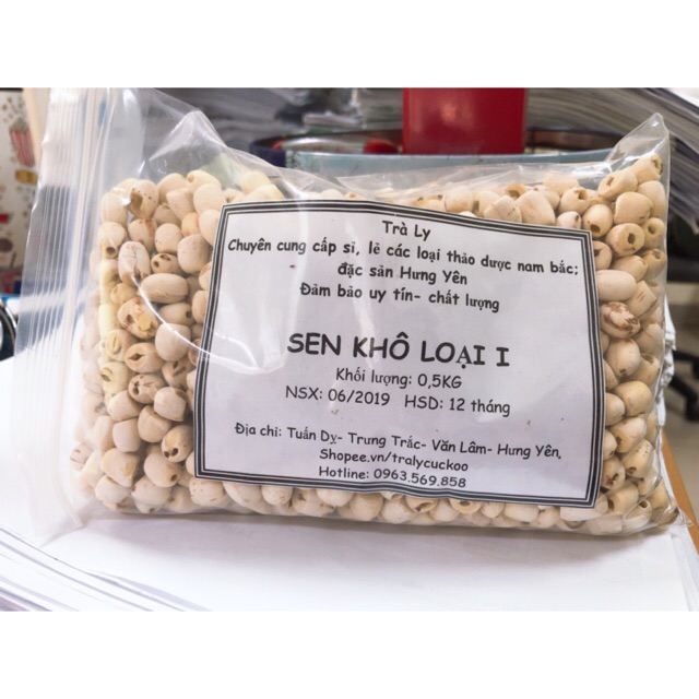 Hạt sen trắng Hưng Yên loại 1