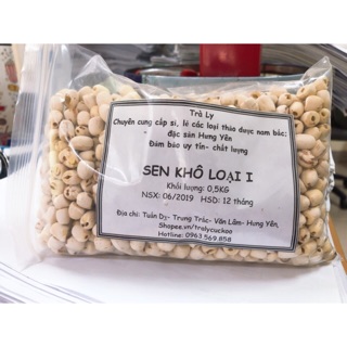 Hạt sen trắng Hưng Yên loại 1