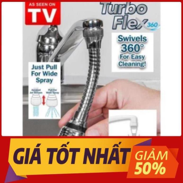 VÒI NỐI TĂNG ÁP BỒN RỬA CHÉN XOAY 360 ĐỘ TURBO FLEX