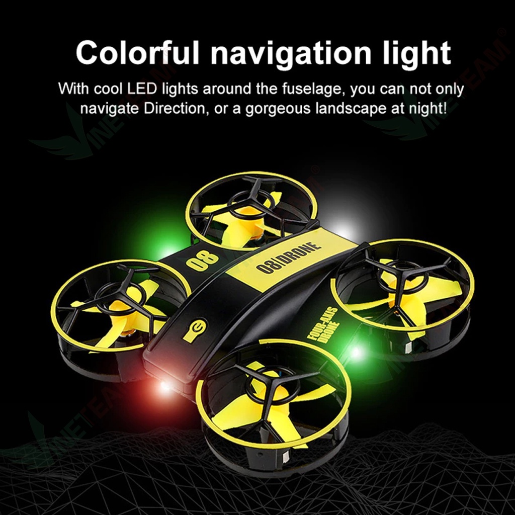 Máy Bay Điều Khiển Từ Xa Mini Có Đèn Led Xoay 360 Độ Dron RH-821-dc4696