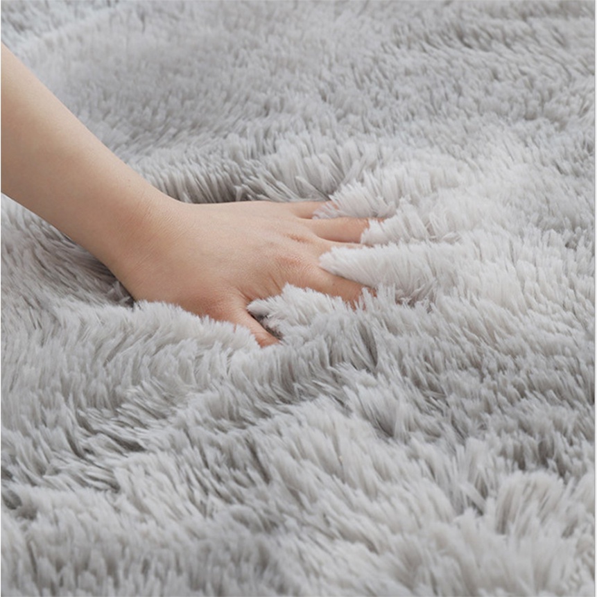 Thảm lông trải sàn lót sàn phòng khách trải giường phòng ngủ thảm lông loang chụp ảnh lông mềm 1m6x2m hàng đẹp