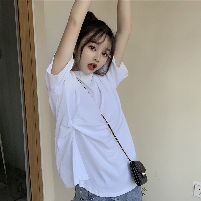 Áo Thun Tay Ngắn Dáng Rộng In Chữ kinked Đơn Giản Thời Trang Cho Nữ