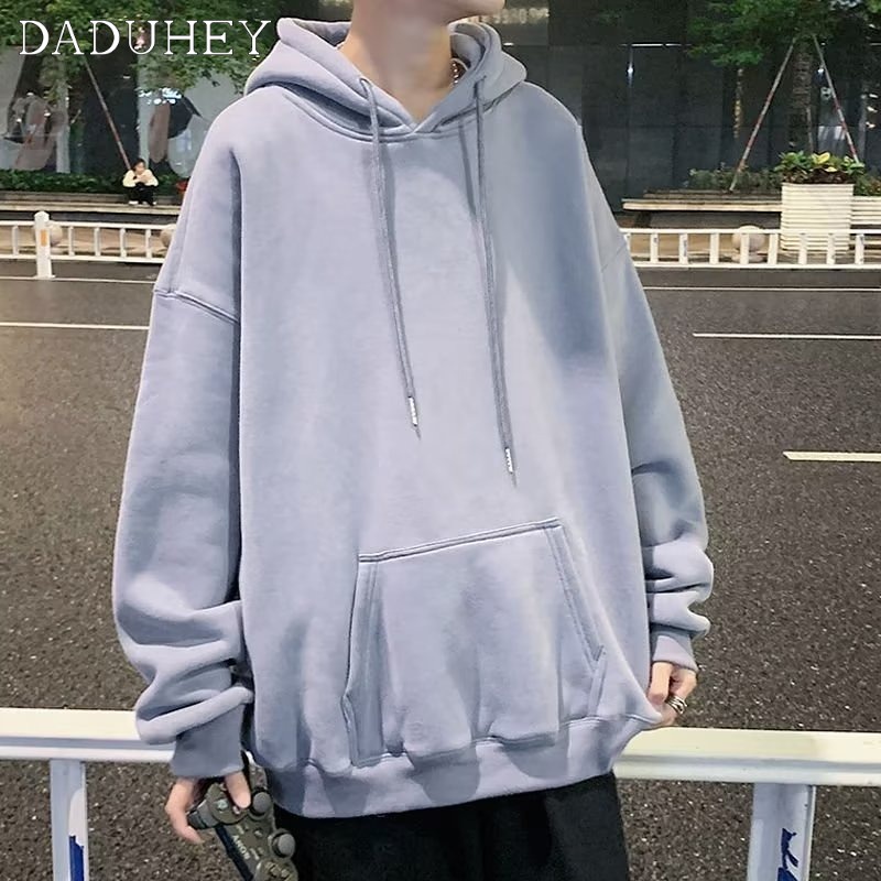 Áo len hoạ tiết in có mũ trùm đầu dáng rộng thời trang mùa xuân kiểu Mỹ 2022 dành cho nam