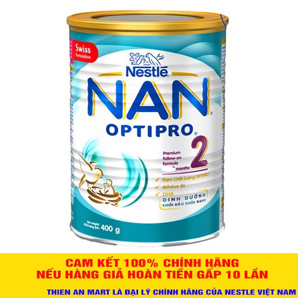 [Nhập khẩu] Sữa NAN 2 OPTIPRO 400g