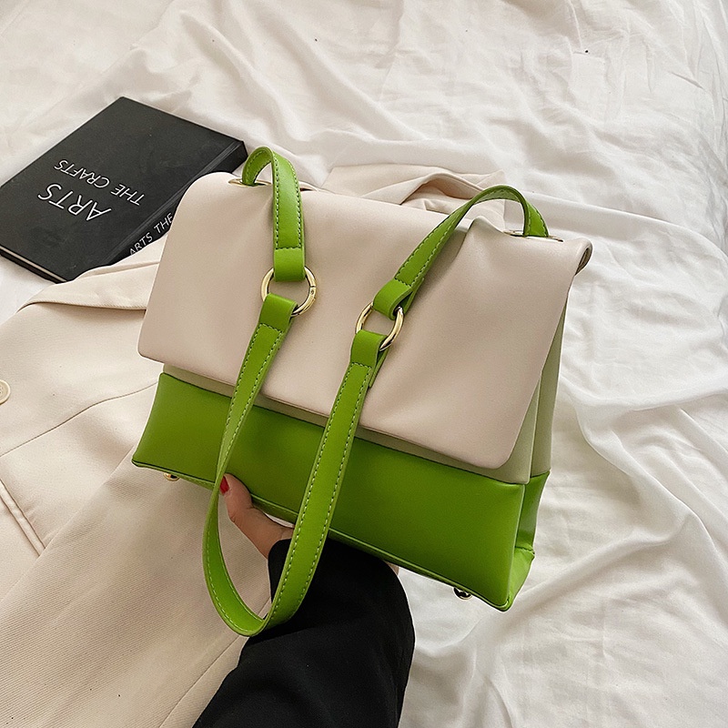 Túi Đeo Chéo Vai Màu Sắc Tương Phản Chất Lượng Cao Thời Trang Cho Nữ