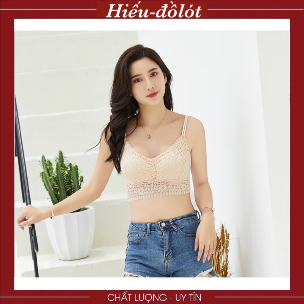 Áo Lót Nữ Ren Hoa Dây Kép Đệm Bàn Tay Nâng Ngực Chất Mềm Thoải Mái Hieu Store24h - 8812