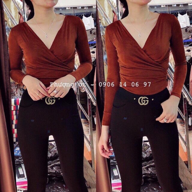 Quần legging kèm tag gg