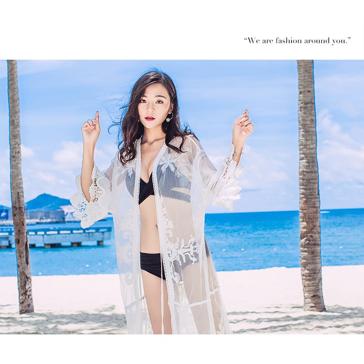 Áo khoác cardigan dài tay phối ren thời trang cho nữ | BigBuy360 - bigbuy360.vn