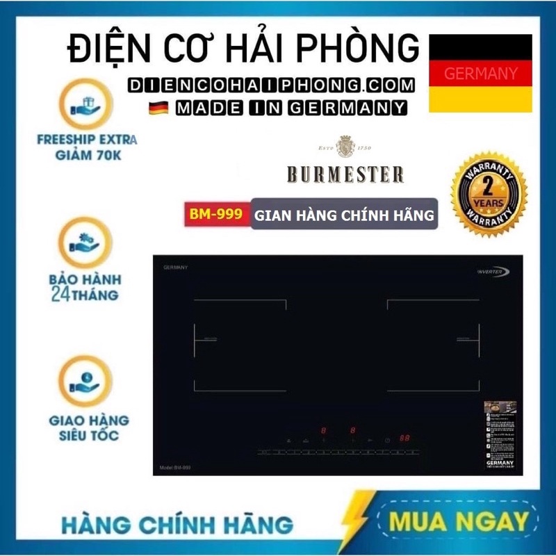 Bếp từ đôi Burmester BM-999 Made in Germany bảo hành 2 năm