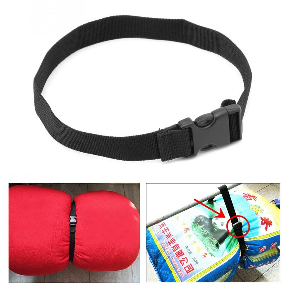 Dây đai buộc hành lý 0.5~3m bằng nylon màu đen siêu bền tiện dụng mang theo du lịch