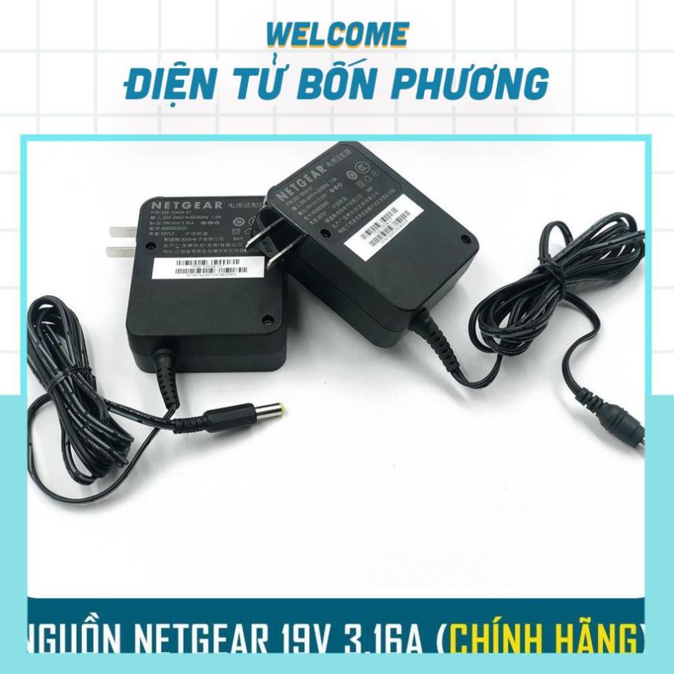 Nguồn Adapter 19V 3.16 có thể boost lên 5A (Chính Hãng Netgear) - Jack 5.0(3.0)