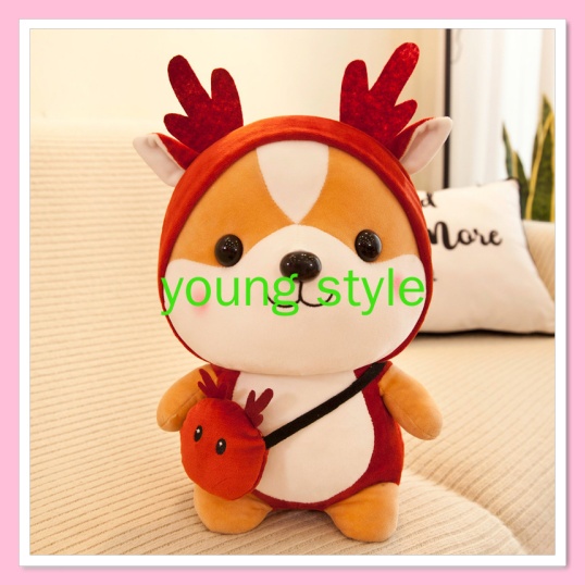 Gấu bông teddy chó Shiba cosplay, chó nhồi bông shiba mặc áo thú siêu dễ thương, hàng nhập cao cấp