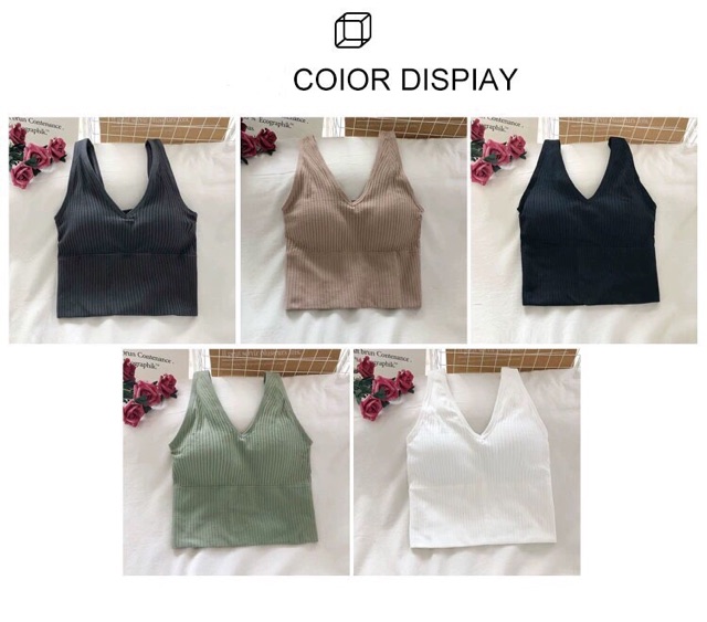 Áo Ba Lỗ 2 Dây Hở Lưng Mẫu Mới - Áo Bra Nữ Kiểu Dáng Croptop Thon Gọn