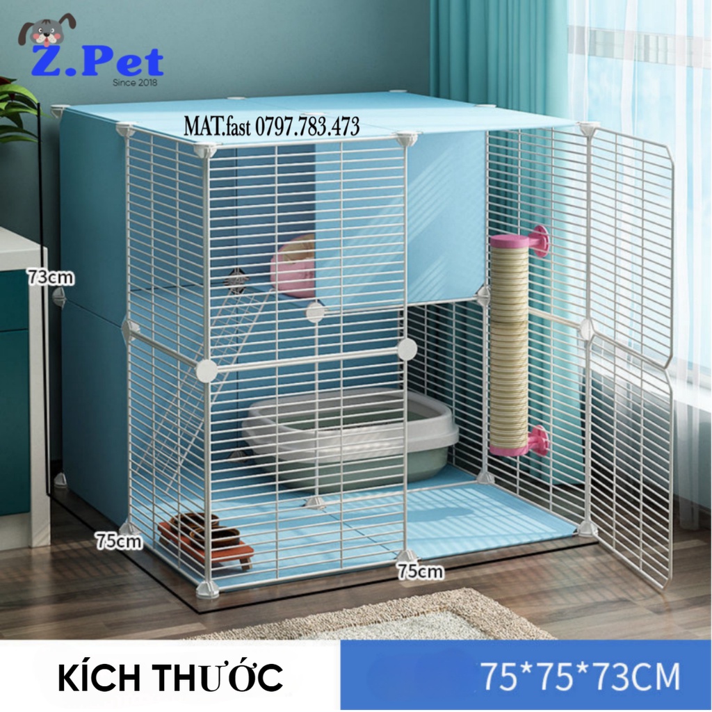 [COMBO] CHUỒNG CHÓ-MÈO SÓC, THỎ LẮP GHÉP BẰNG LƯỚI SẮT SƠN TĨNH ĐIỆN
