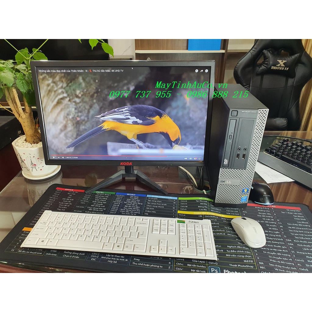 Bộ máy tính để bàn ( PC ) Đồng bộ dell i5 / 8G / SSD 256G , Màn hình 22 inch full HD( full ) ,Bảo hành 2 năm Chính hãng