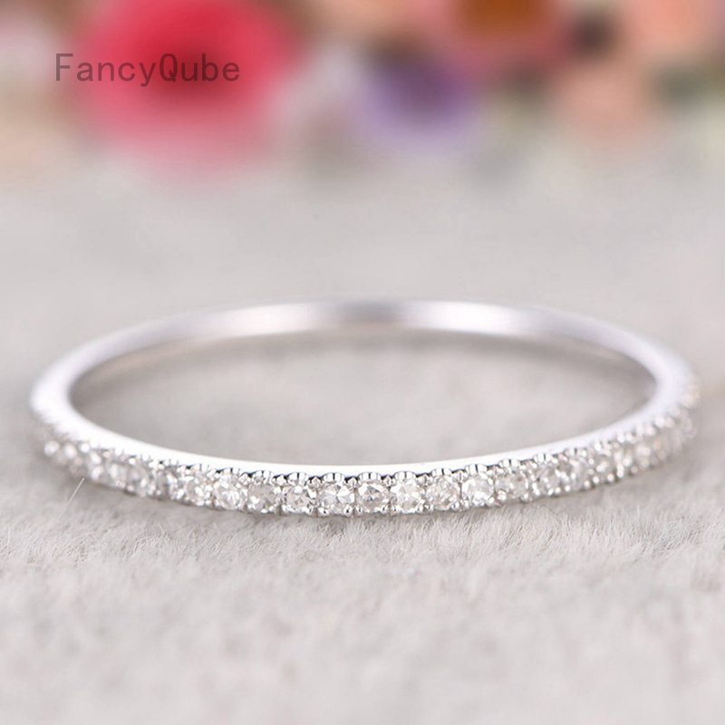 Nhẫn Bạc Đính Đá Zircon Kiểu Dáng Hàn Quốc