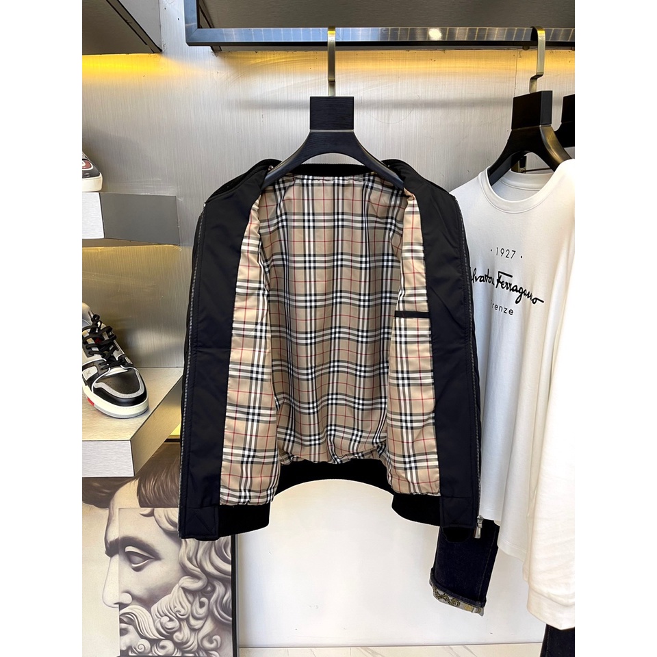 Áo khoác bomber nam thời trang cao cấp Burberry BBR cá tính và trẻ trung