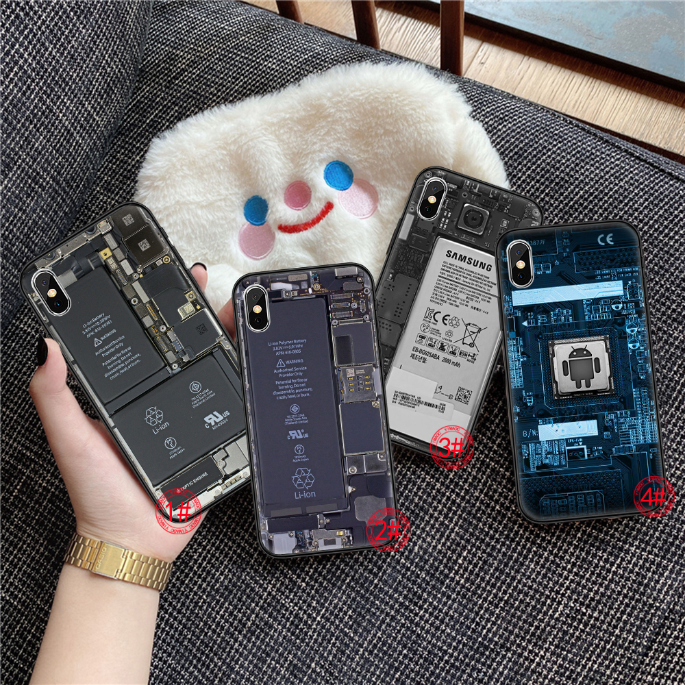 Ốp điện thoại dẻo in hình bảng mạch sang trọng 61K cho iPhone 12 Mini 11 Pro XR XS Max