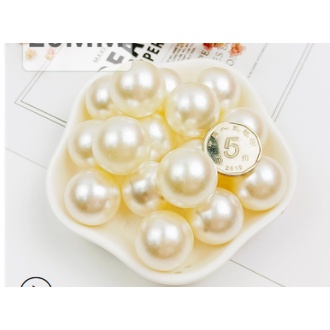 Hạt nhựa phủ sơn bóng giả ngọc không lỗ xâu - Phụ kiện may, trang trí, mix đồ thủ công, design, chụp ảnh.