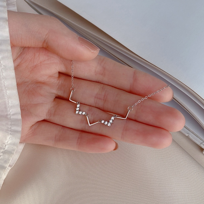 Lắc tay bạc nữ cao cấp DaLiA Jewelry lắc tay bạc thật hình nhịp tim cá tính không gỉ