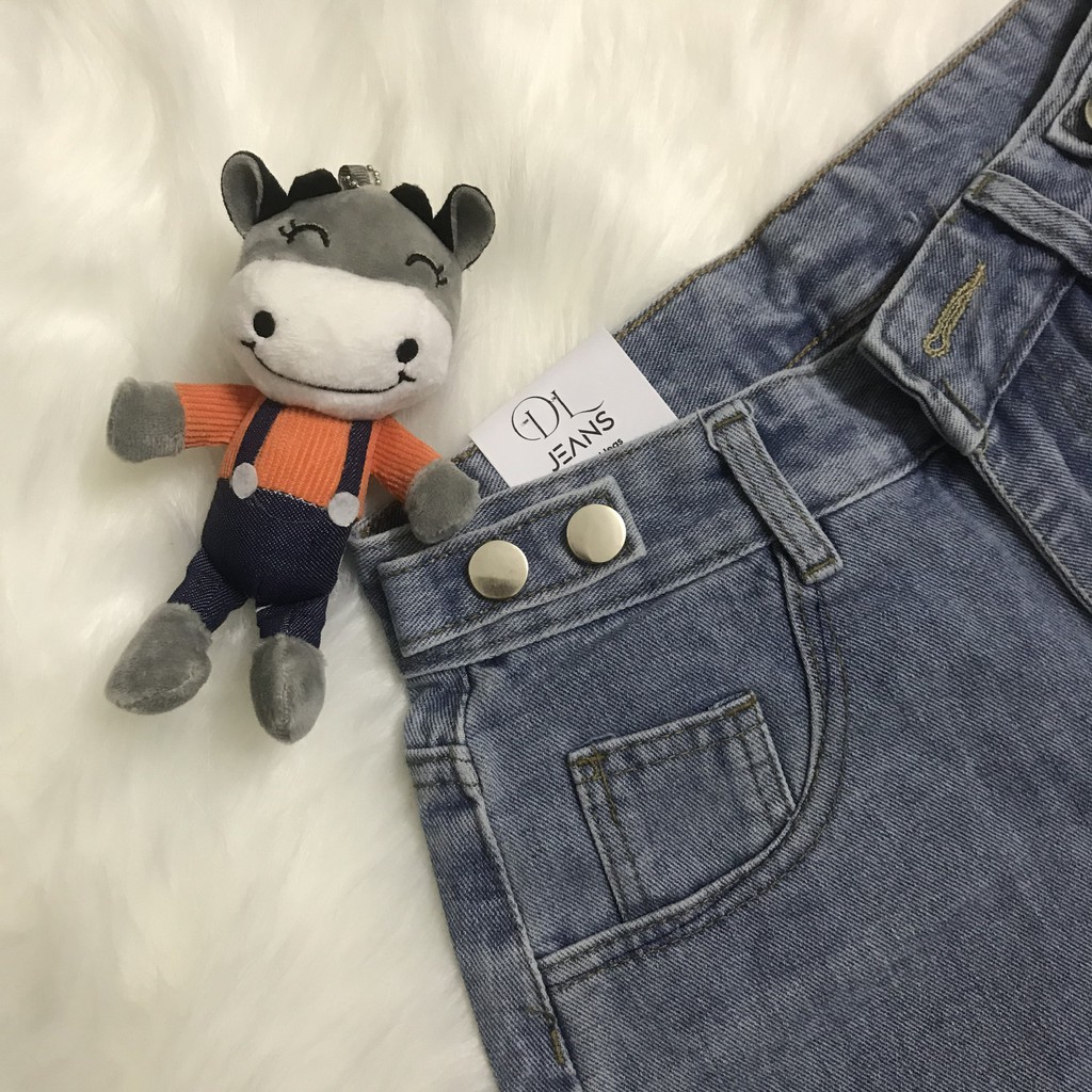 Quần short jean nữ ống rộng lưng cao 5 khuy siêu mềm mịn F62