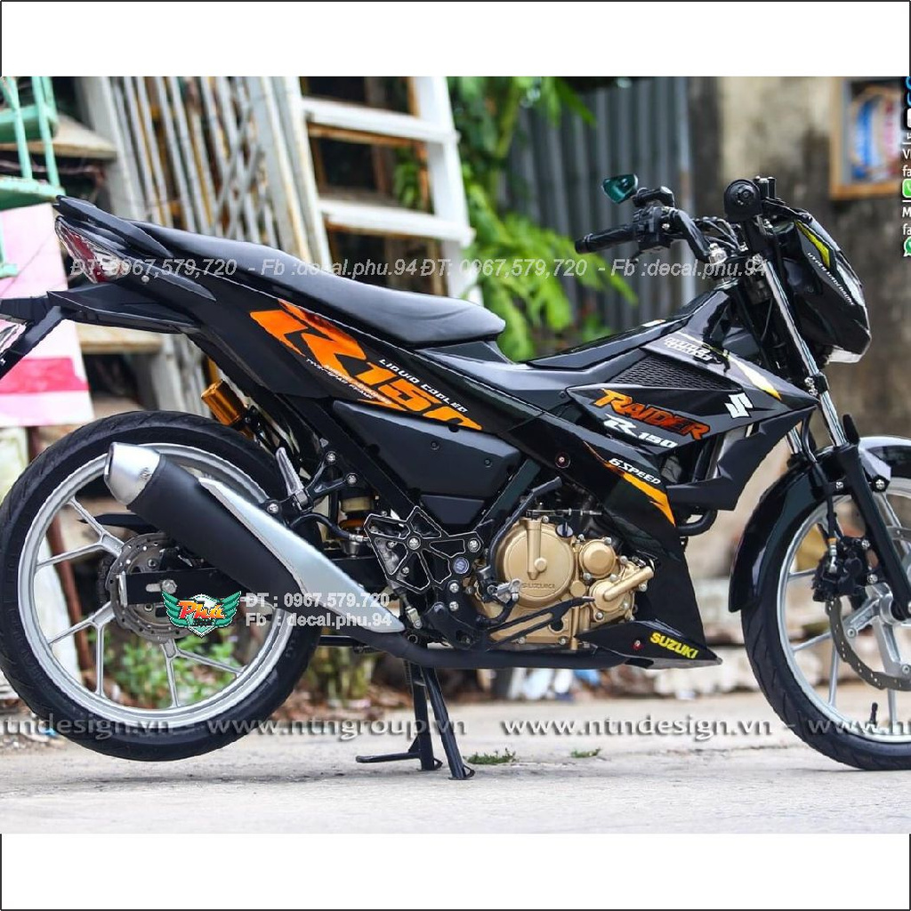 Tem Rời Raider Cam đen Crom (J)
