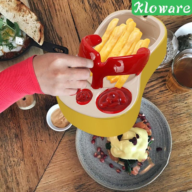 Đĩa Sứ Hình Bàn Chân Chiên Khoai Tây Chiên Cho Nhà Bếp