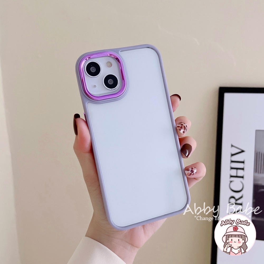 Ốp Điện Thoại Acrylic Trong Suốt Mạ Màu Sang Trọng Chống Mồ Hôi Cho Iphone 11 7Plus 13 12 11 Pro Max X XS 12 13 XR