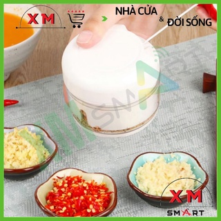 Máy xay tỏi ớt mini cầm tay đa năng có dây kéo tiện lợi Food Chopper