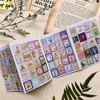 Sticker Stamp Vintage (Hình Dán Tem Cổ Điển)