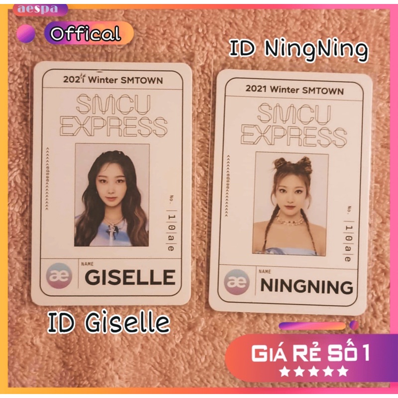 CARD BO GÓC CHÍNH HÃNG-NingNing/Giselle (aespa) [Chính hãng từ SMTown] [Card off]