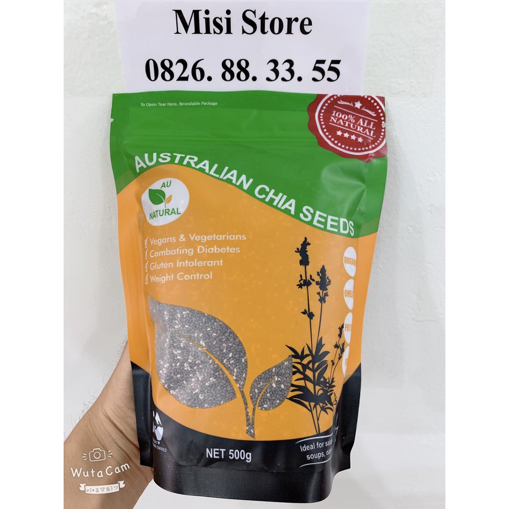 Hạt chia hữu cơ Úc Autralian Chia Seeds Organic của Úc, 500g