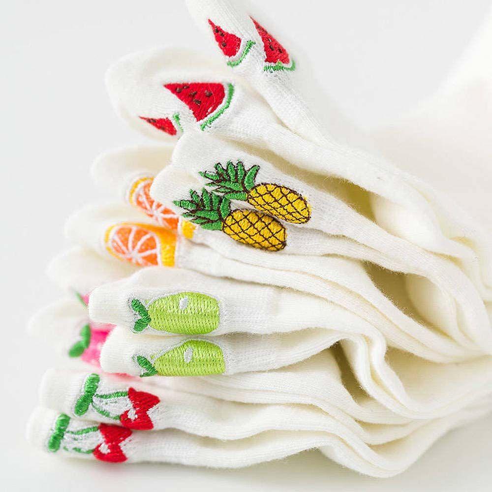 Vớ Cổ Thấp Họa Tiết Trái Dâu / Dưa Hấu / Cherry Thời Trang Mùa Hè Xinh Xắn Cho Nữ