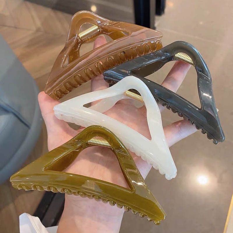 Kẹp Tóc Hình Tam Giác Cỡ Lớn Phong Cách Hàn Quốc Cho Nữ