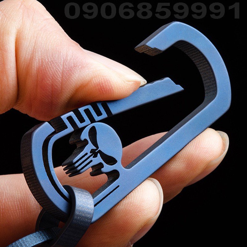 Móc khóa keychain,móc cài carabiner, phụ kiện EDC titan (TL-Y03)