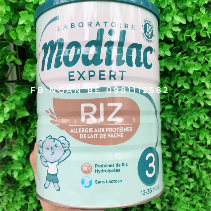 ✈️✈️Sữa Modilac Expert Riz Pháp lon 800g cho bé dị ứng đạm sữa bò đủ số 1,2,3 bay air ✈️