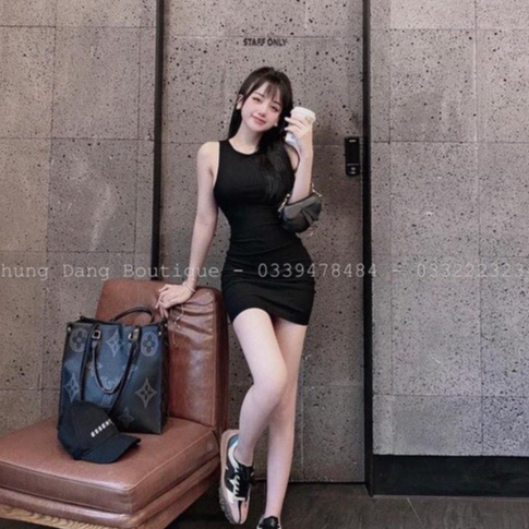 Váy body ba lỗ chất thun tăm co dãn tốt nhiều màu xinh vanmiushop