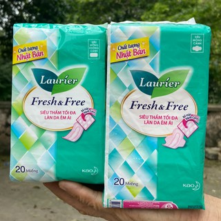 BĂNG VỆ SINH LAURIER FRESH & FREE 20 Miếng