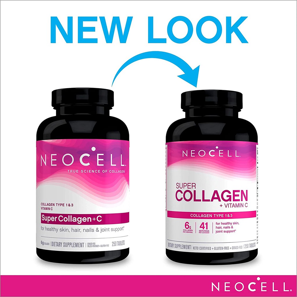 Viên uống Collagen Neocell Type 1 & 3 hộp 250 viên