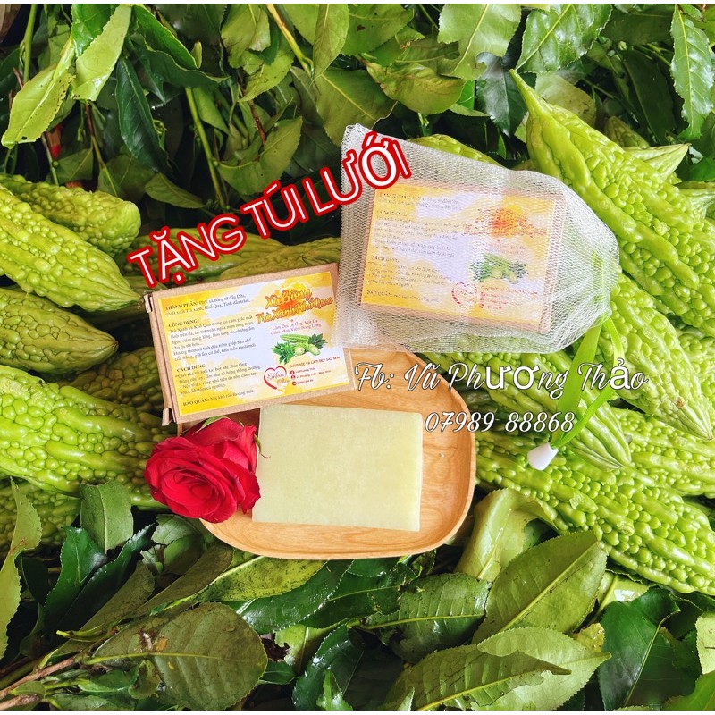 XÀ BÔNG TRÀ XANH KHỔ QUA MOM SHIN | Mát Da Giảm Mụn | Xà Phòng | Vũ Phương Thảo Mom Shin | Shop Mẹ Thảo