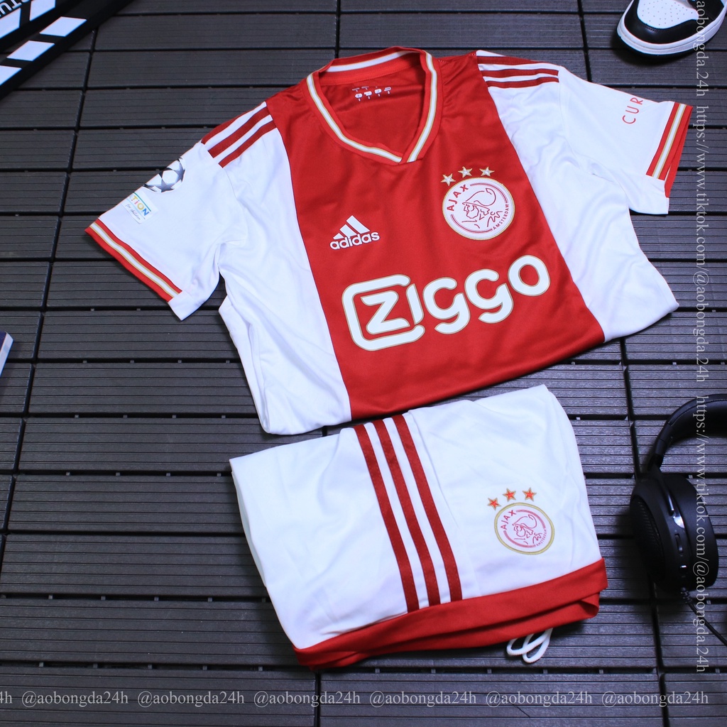 Bộ quần áo bóng đá CLB Ajax màu đỏ trắng hàng cao cấp Thailan mẫu mới nhất 2022